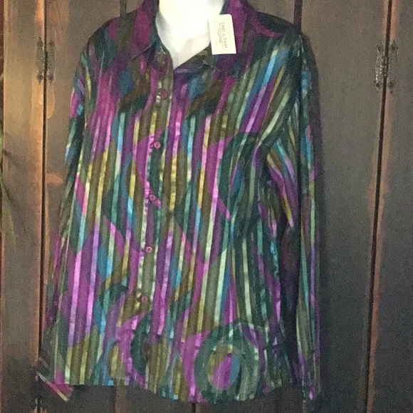 .NWT Vintage 1980 O’Keif & O’Keif  Women’s Blouse - Picture 5 of 15